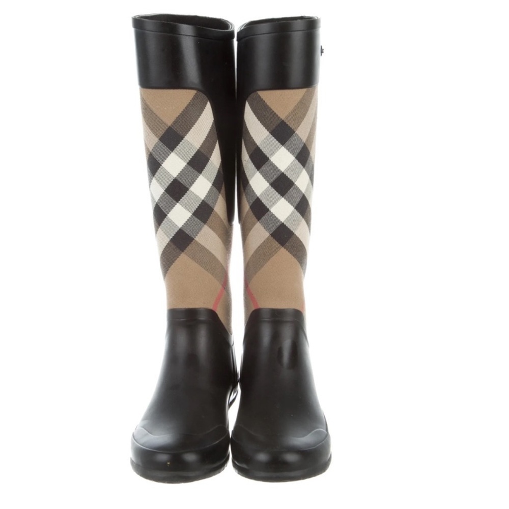 Burberry Rubber Boot with Vintage Check Upper